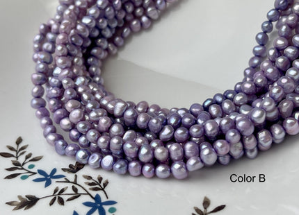 4-5 mm Lavender Purple Pink Color Potato Nugget Freshwater Pearl Beads Genuine Tiny Freshwater Pearls #P2754