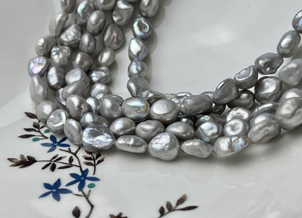8-9x10 mm AAA Gray Color Keshi Nugget Freshwater Pearl Beads Very Rare Genuine Freshwater High Luster Keshi Rice Nugget Pearls #P2703