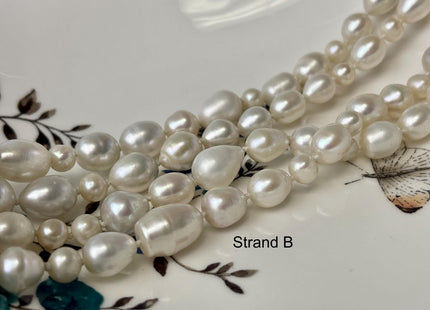 64 Inches 6-10 mm AA Natural White And Pink Potato Rice Freshwater Pearl Necklace Bridal Pearl Necklace Genuine Pearl Long Necklaces #P2759