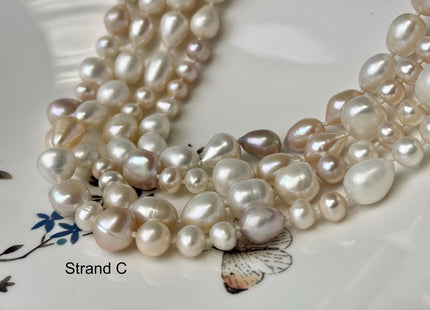 64 Inches 6-10 mm AA Natural White And Pink Potato Rice Freshwater Pearl Necklace Bridal Pearl Necklace Genuine Pearl Long Necklaces #P2759