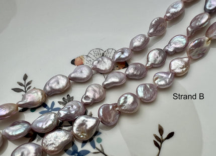 9-9.5 mm Natural Mauve Pink Freshwater Coin Pearl Genuine Natural Small Tear Drop Coin Pearls 30 Beads #P2724