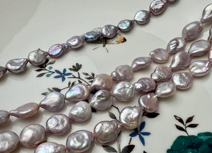 9-9.5 mm Natural Mauve Pink Freshwater Coin Pearl Genuine Natural Small Tear Drop Coin Pearls 30 Beads #P2724