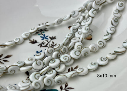 5 Pieces 6x8mm 8x10mm 12x14mm Oval Shape Shiva Eye Shell Beads #4507