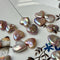 One Piece 10-12 mm AAA Very Rare Natural Mauve Heart Shape Freshwater Coin Pearl Beads Genuine High Luster Heart Coin Pearls #P2729