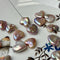 One Piece 10-12 mm AAA Very Rare Natural Mauve Heart Shape Freshwater Coin Pearl Beads Genuine High Luster Heart Coin Pearls #P2729