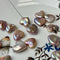 One Piece 10-12 mm AAA Very Rare Natural Mauve Heart Shape Freshwater Coin Pearl Beads Genuine High Luster Heart Coin Pearls #P2729