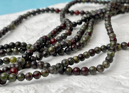4mm 6mm 8mm 10mm AAA Smooth Round Natural Dragon Blood Jasper Gemstone Beads Multi Red Green Color Jasper Loose Beads #2298