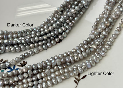 3-4 mm Gray Color Potato Nugget Freshwater Pearl Beads Genuine Freshwater Pearls Tiny Gray Nugget Seed Beads #P2741