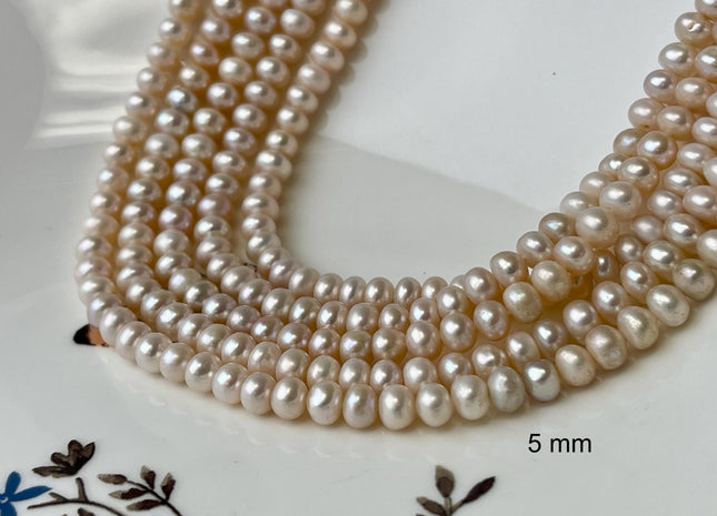 4-7 mm Natural Pink Color Button Freshwater Pearl Beads Genuine Cultured Freshwater Pearl Button Pearls #816