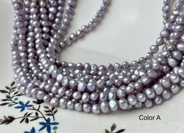 4-5 mm Lavender Purple Pink Color Potato Nugget Freshwater Pearl Beads Genuine Tiny Freshwater Pearls #P2754