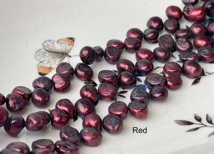 8x9-10 Champagne/Red/Gold Color Top Drilled Freshwater Nugget Pearls Genuine Natural Freshwater Pearl Beads #P2756