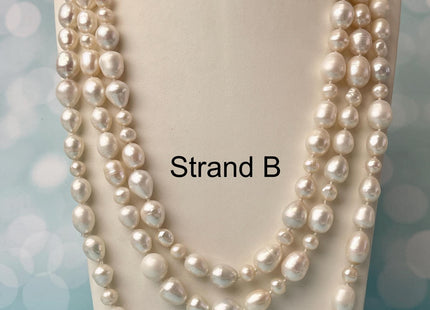 64 Inches 6-10 mm AA Natural White And Pink Potato Rice Freshwater Pearl Necklace Bridal Pearl Necklace Genuine Pearl Long Necklaces #P2759