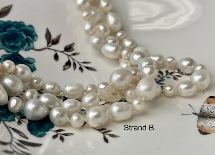 64 Inches 6-10 mm AA Natural White And Pink Potato Rice Freshwater Pearl Necklace Bridal Pearl Necklace Genuine Pearl Long Necklaces #P2759