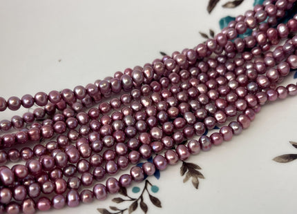 3.5-4 mm AA Rare Lavender Color Potato Freshwater Pearl Beads Genuine High Luster Lavender Pink Purple Tiny Pearls 100 Beads #P2620