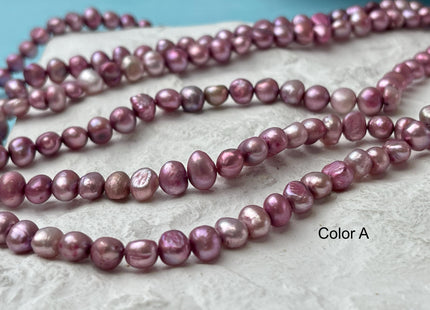 5-6 mm Purple Pink Color Potato Nugget Freshwater Pearl Beads Genuine Tiny Freshwater Pearls #P2764