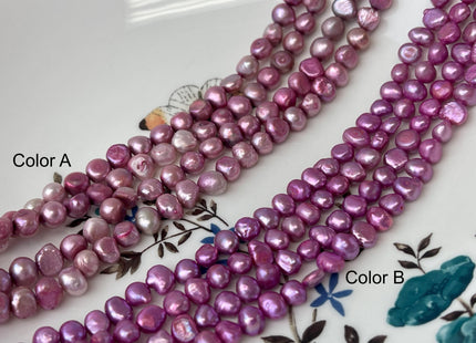 5-6 mm Purple Pink Color Potato Nugget Freshwater Pearl Beads Genuine Tiny Freshwater Pearls #P2764