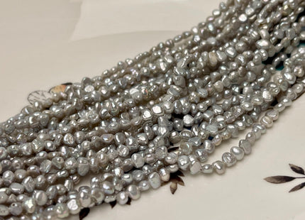 3-4 mm Gray Color Potato Nugget Freshwater Pearl Beads Genuine Freshwater Pearls Tiny Seed Pearl 103 Beads #P2767