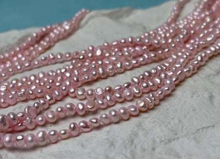 3-4 mm Baby Pink Color Potato Nugget Freshwater Pearl Beads Genuine Freshwater Pearls Tiny Seed Pearl 101 Beads #P2768
