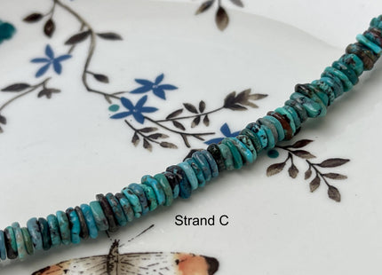 7-8 mm 100% All Natural Turquoise Heishi Rondelle Shape Genuine Beautiful Natural Turquoise Gemstones 16 Inches Strand #4512