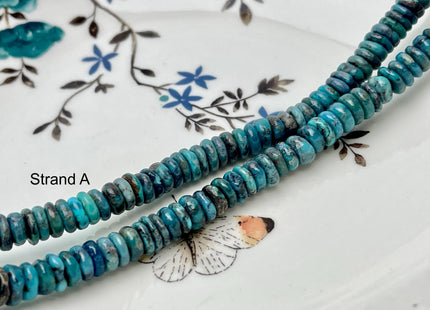 7-8 mm 100% All Natural Turquoise Heishi Rondelle Shape Genuine Beautiful Natural Turquoise Gemstones 16 Inches Strand #4512