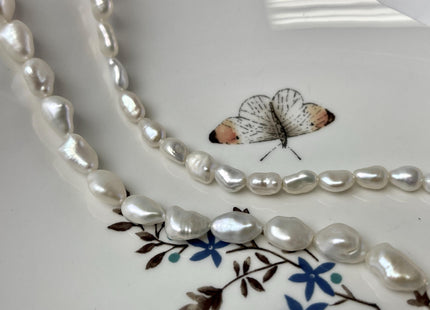 6-8x8-12 mm AAAA Natural White Keshi Freshwater Pearls Beads Genuine High Luster Rice Nugget Keshi Pearl Beads #P2778
