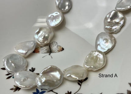 One-Of-A-Kind 18x20-20x22mm Very Rare HUGE Natural White Freshwater Keshi Pearl Genuine High Luster Natural Jumbo Keshi Nugget Pearls #P2779