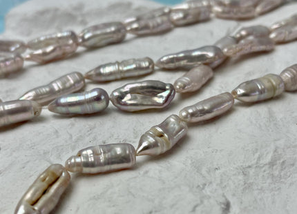 7-9x18-20 mm Natural Light Pink Biwa Stick Freshwater Pearls Genuine Natural Color Irregular Biwa Stick Pearl Beads B Grade #P2784