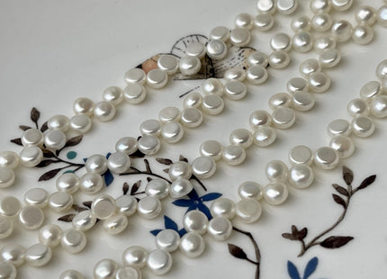5 mm AAA Natural White Round Button Freshwater Pearl Genuine Top Drilled Freshwater Pearls #P2789