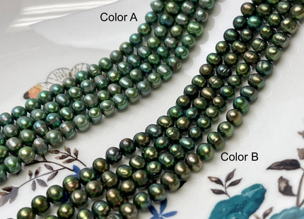 5 mm Olive Green Color Potato Freshwater Pearl Beads Genuine Cultured Freshwater Pearl Beads #P2794