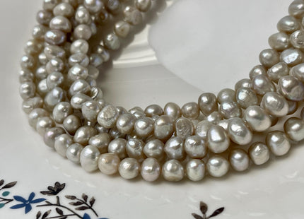 6x8-9 mm Light Gray Color Freshwater Nugget Pearls Genuine Potato Nugget Pearls #P2795