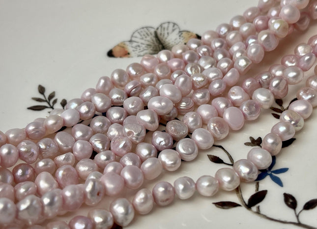 5-6 mm Baby Pink Color Potato Nugget Freshwater Pearl Beads Genuine Freshwater Pearls Tiny Seed Pearl 70 Beads #P2797