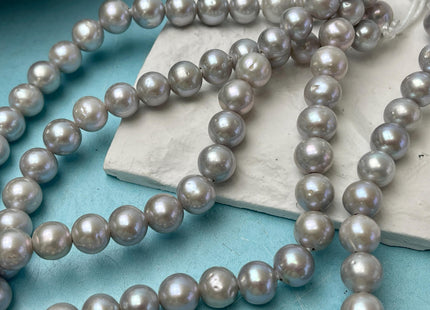 11 mm Half Strand High Luster Potato Gray Freshwater Pearl Beads 2.2mm Hole Genuine Large Hole Cultured Freshwater Pearls #31