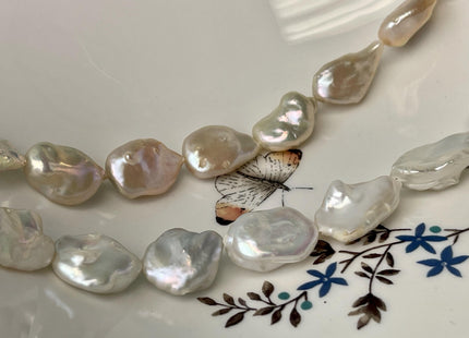11-15x15-20 mm Limited Edition Keishi Pearls in Natural White OR Light Pink OR Mixed White & Light Pink Corn flake Pearls Genuine Pearls #80