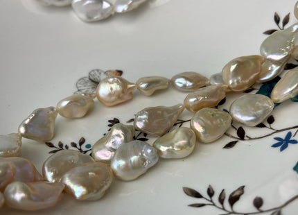 11-15x15-20 mm Limited Edition Keishi Pearls in Natural White OR Light Pink OR Mixed White & Light Pink Corn flake Pearls Genuine Pearls #80
