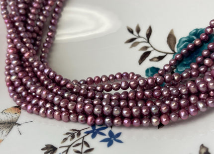 3.5-4 mm AA Rare Lavender Color Potato Freshwater Pearl Beads Genuine High Luster Lavender Pink Purple Tiny Pearls 100 Beads #P2620
