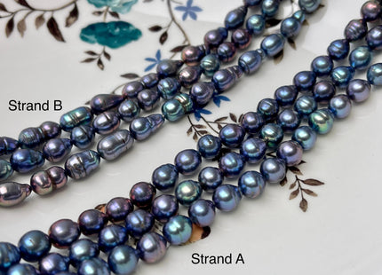 7x9-10 mm Rainbow Peacock Edison Baroque Freshwater Pearl Potato/Tear Drop Shape Beads Genuine High Luster Edison Pearls #P2765