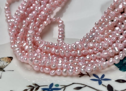 3-4 mm Baby Pink Color Potato Nugget Freshwater Pearl Beads Genuine Freshwater Pearls Tiny Seed Pearl 101 Beads #P2768