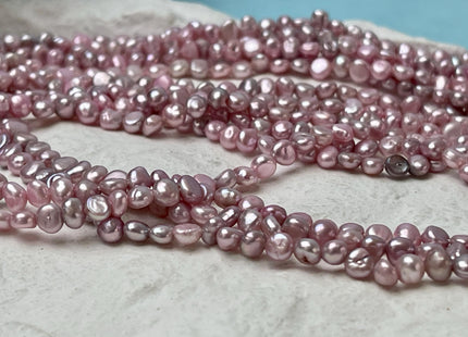3-4 mm Lavender Pink Color Potato Nugget Freshwater Pearl Beads Genuine Mixed Purple pink Tiny Seed Pearl 101 Beads #P2773