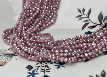 3-4 mm Lavender Pink Color Potato Nugget Freshwater Pearl Beads Genuine Mixed Purple pink Tiny Seed Pearl 101 Beads #P2773