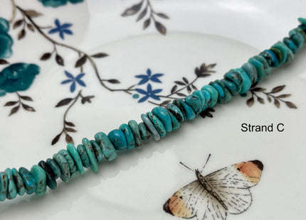 7-9 mm 100% All Natural Turquoise Heishi Rondelle Shape Genuine Beautiful Natural Turquoise Gemstones 16 Inches Strand #4509