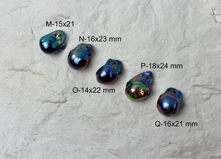 ONE Piece 14-21x24-28 mm AAA Large Hole Jumbo Peacock Baroque Pearl Beads Hole Size 2.2mm Genuine High Luster TearDrop Baroque #P2832