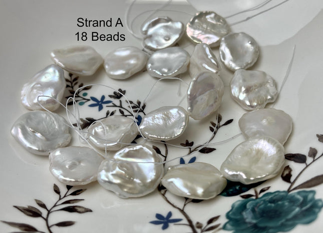 One-Of-A-Kind 18x20-20x22mm Very Rare HUGE Natural White Freshwater Keshi Pearl Genuine High Luster Natural Jumbo Keshi Nugget Pearls #P2779