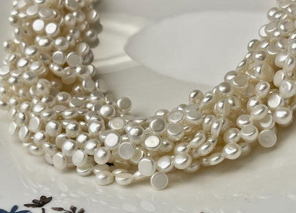 5 mm AAA Natural White Round Button Freshwater Pearl Genuine Top Drilled Freshwater Pearls #P2789