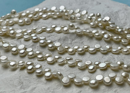 5 mm AAA Natural White Round Button Freshwater Pearl Genuine Top Drilled Freshwater Pearls #P2789