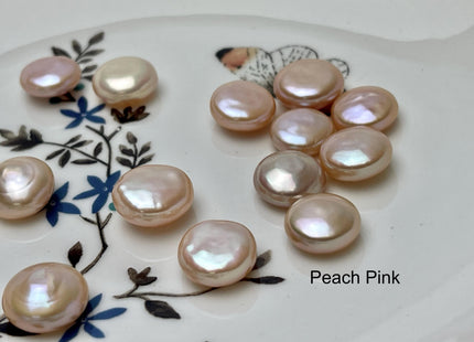 ONE Piece AAAAA 12-13 mm Natural Mauve Pink Top Quality Super High Luster Undrilled Smooth Thick Coin Pearl #P2659
