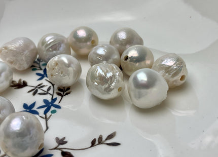 ONE Piece 12-17 mm AA Large Hole Jumbo Natural White Mauve Pink Gold Baroque Pearl Beads Hole Size 2.2mm Genuine Baroque Pearls #P2839