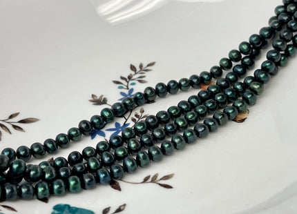 6 mm Potato Freshwater Pearl Beads Peacock, Dark Green, Medium Champagne OR Purple Genuine Cultured Freshwater Pearl Beads #647