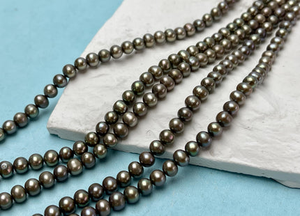 6 mm Potato Freshwater Pearl Beads Peacock, Dark Green, Medium Champagne OR Purple Genuine Cultured Freshwater Pearl Beads #647