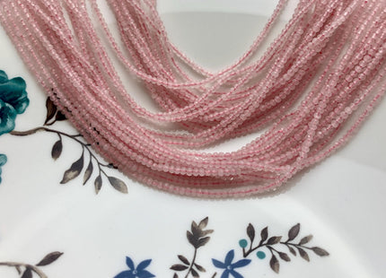 BEST DEAL 2x2.5 mm AAA Faceted Rondelle Tiny Rose Quartz Gemstone Beads Genuine Natural Pink Rose Quartz Loose Beads 13 Inches Strand #2512