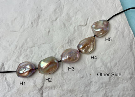 One-Of-A-Kind 16-17x20-23 mm AAA Large Hole Jumbo Natural Pink Mauve Baroque Pearl Hole Size 2.1mm Genuine High Luster Baroque Beads #P2842